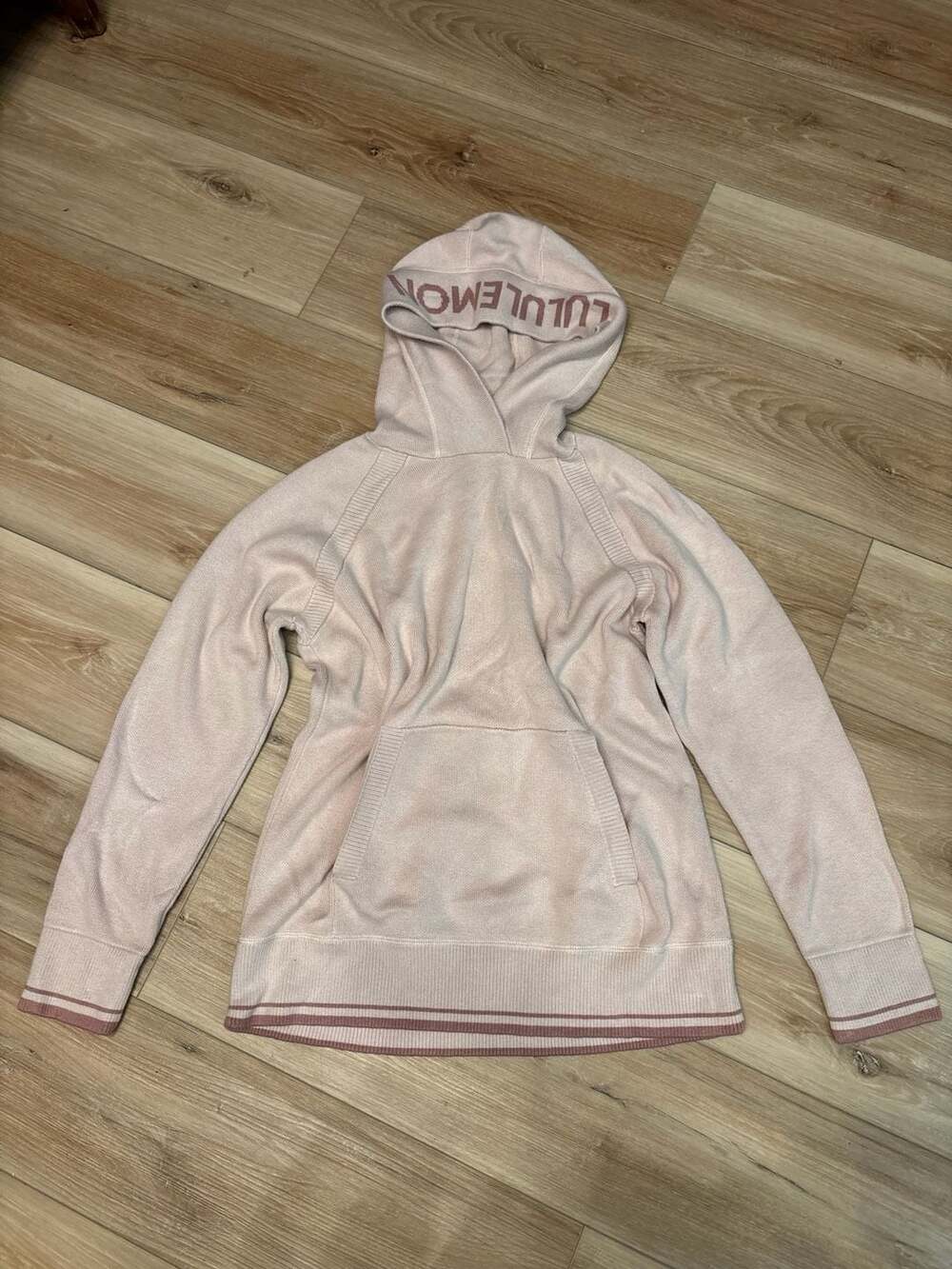 LULULEMON Soothe Away Hoodie Sweater Pullover Pink Bliss Cashmere Blend